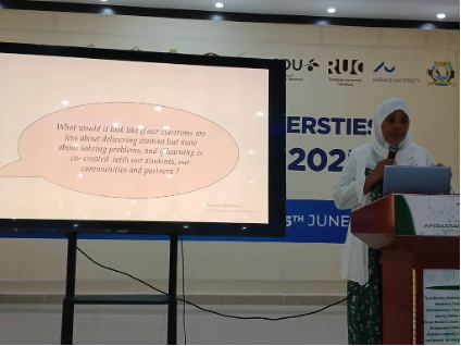 Ms. Aziza Siba and Dr. Idrissa Hamad ofer presentation during  the Meeting